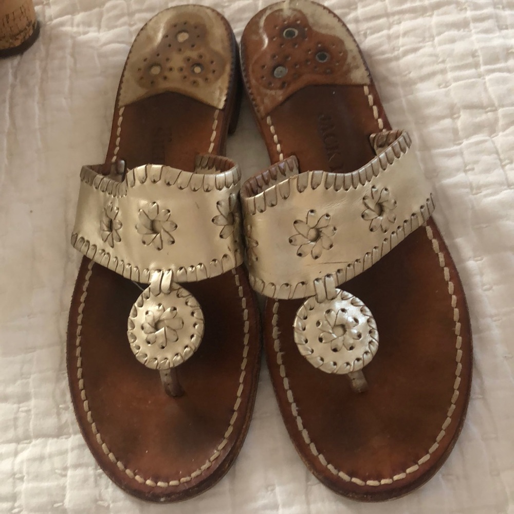 Jack Rogers in platinum size 9
